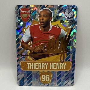 Thierry Henry - Holo Foil Soccer Card 2024 Gold Printed Signature Arsenal